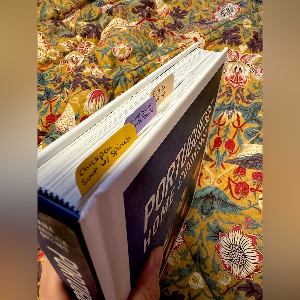 Cookbook note taking bookmarks with tabs for easy viewing